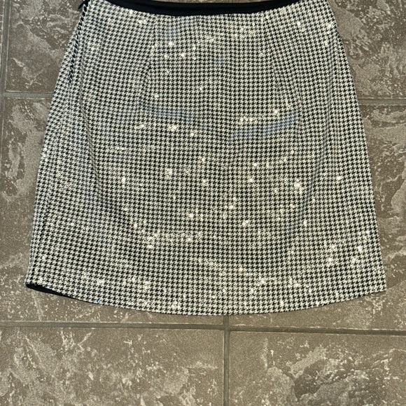 Sanctuary Women's Sequin Mini Skirt Houndstooth Size S Party Side Zip NWT $79 - Picture 2 of 4